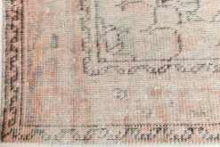 Tapis en laine turc vintage fait main en rose blush atténué, 191x316 cm