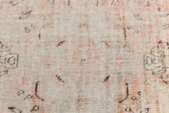 Tapis en laine turc vintage fait main en rose blush atténué, 191x316 cm