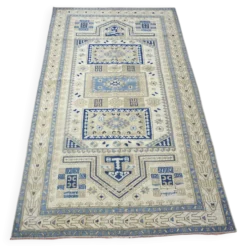 Tapis en laine turque beige et bleu sku 2290.