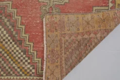 Tapis en laine turque orange et rouge sku 2490