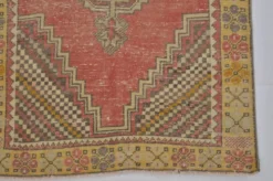 Tapis en laine turque orange et rouge sku 2490