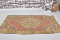 Tapis en laine turque orange et rouge sku 2490