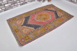 Tapis en laine turque rouge et orange sku 2493