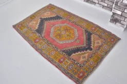 Tapis en laine turque rouge et orange sku 2493
