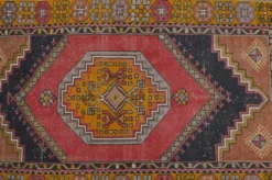 Tapis en laine turque rouge et orange sku 2493