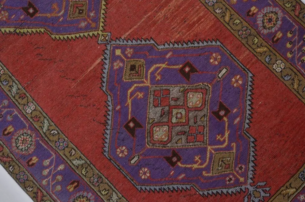 Tapis en laine turque rouge et bleu sku 1207
