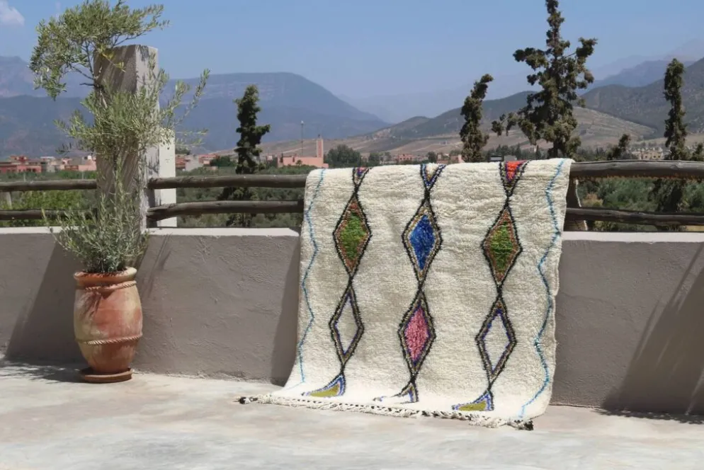 Tapis fait main coloré, 255 x 155 cm - AZ829