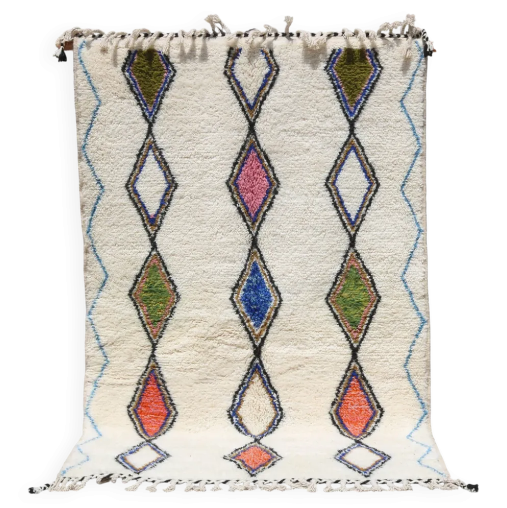 Tapis fait main coloré, 255 x 155 cm - AZ829