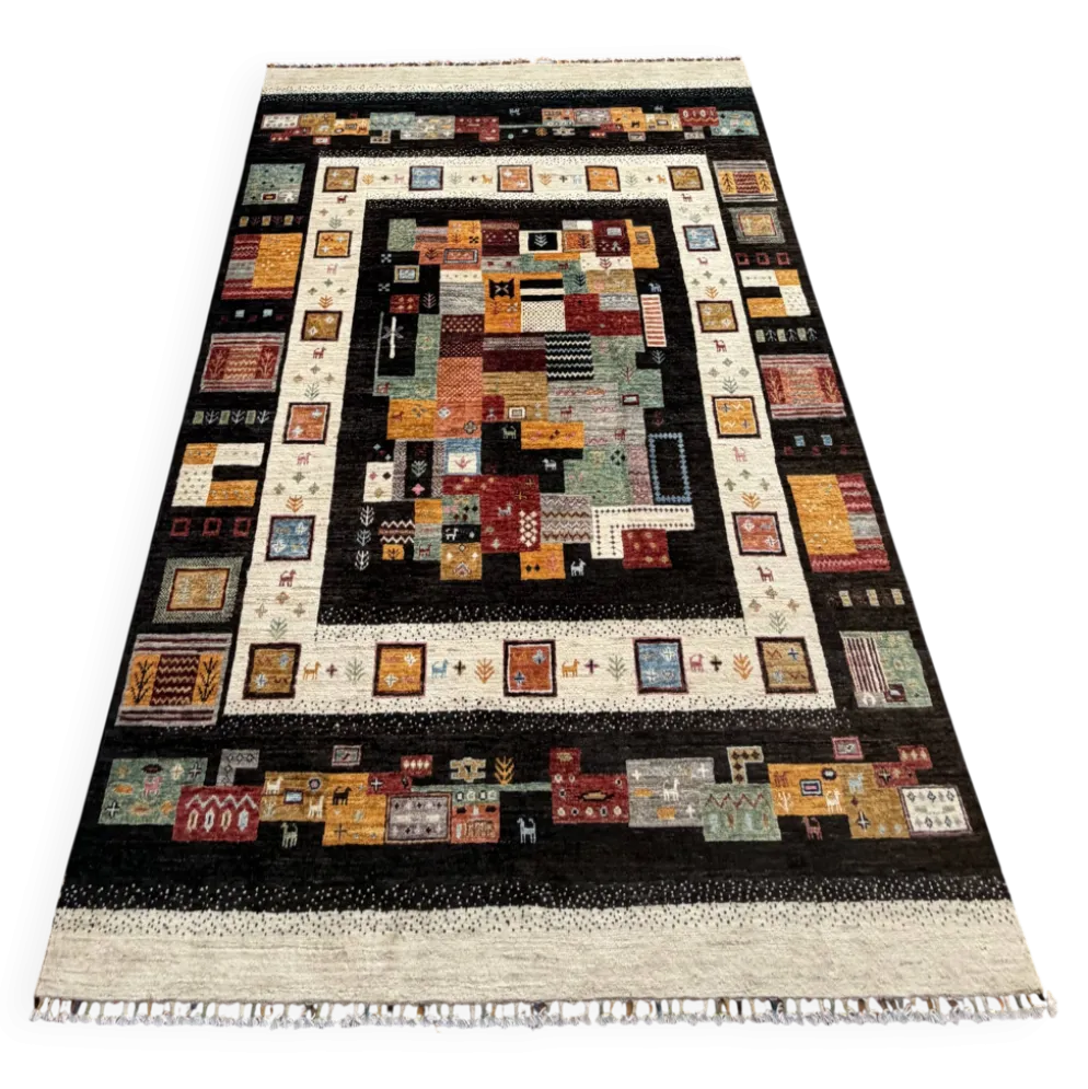 Tapis fait main Modcar Gabbeh 239x179