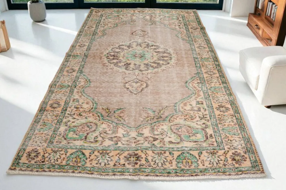 Tapis fait main Oushak au sol sku 1067