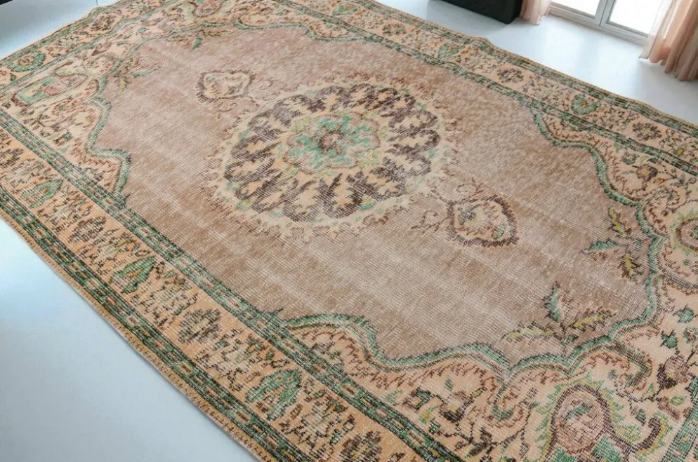Tapis fait main Oushak au sol sku 1067
