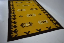 Tapis géométrique de design du milieu du siècle, années 1970 / Tchécoslovaquie