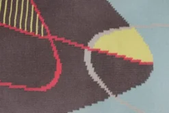 Tapis géométrique extraordinaire et étroit, années 1960