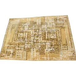 Tapis géométrique moderniste, Tchécoslovaquie, années 1960