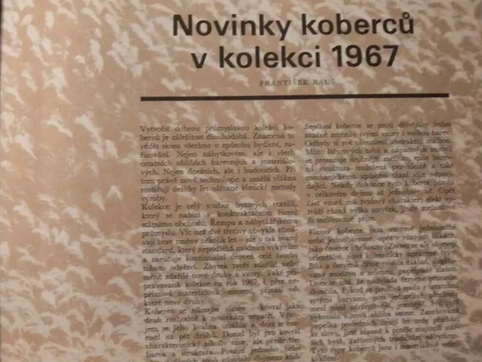 Tapis géométrique énorme et époustouflant par A. Ambrossová, 1967