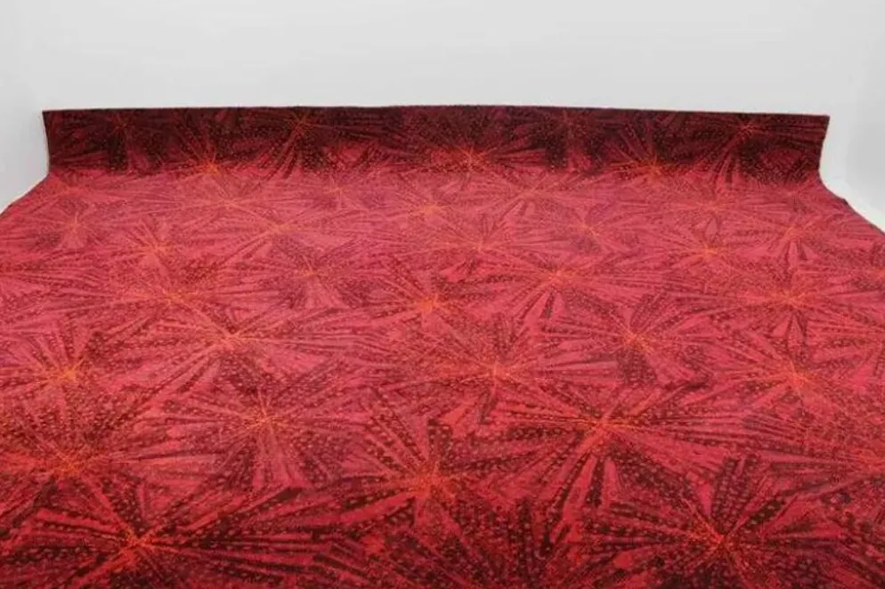 Tapis géométrique énorme et époustouflant par A. Ambrossová, 1967