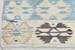 Tapis géométrique vintage rouge vin bleu 5x8, 144x241 cm