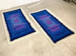Tapis graphiques abstraits modernes de Gilde, Allemagne, années 1960, ensemble de 2.
