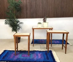 Tapis graphiques abstraits modernes de Gilde, Allemagne, années 1960, ensemble de 2.