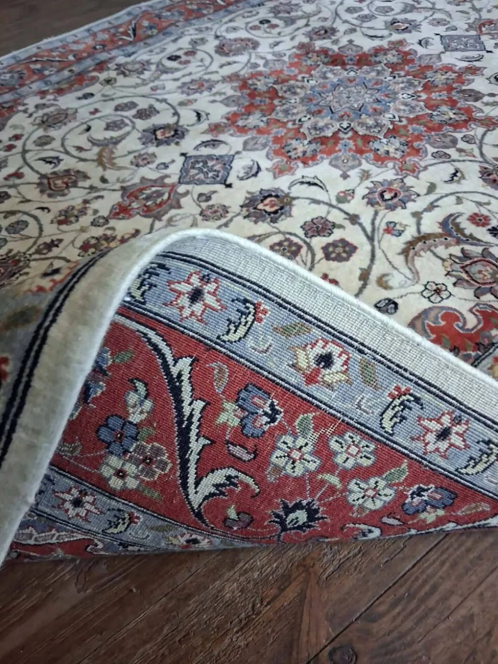 Tapis Indo Tabriz fait main 246x158cm