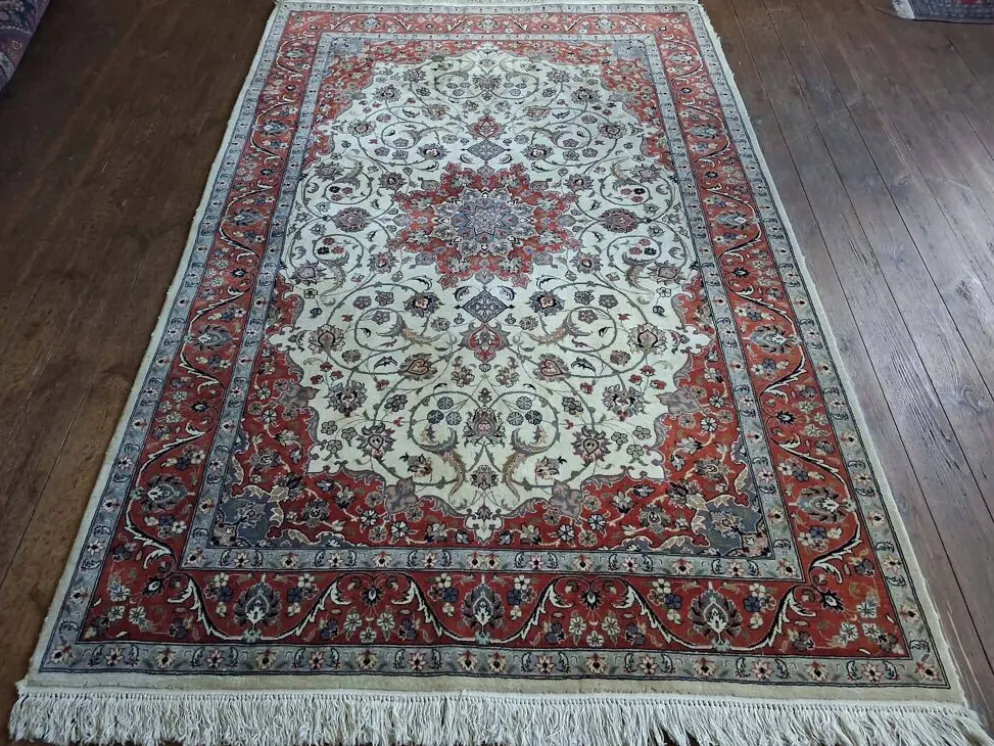 Tapis Indo Tabriz fait main 246x158cm