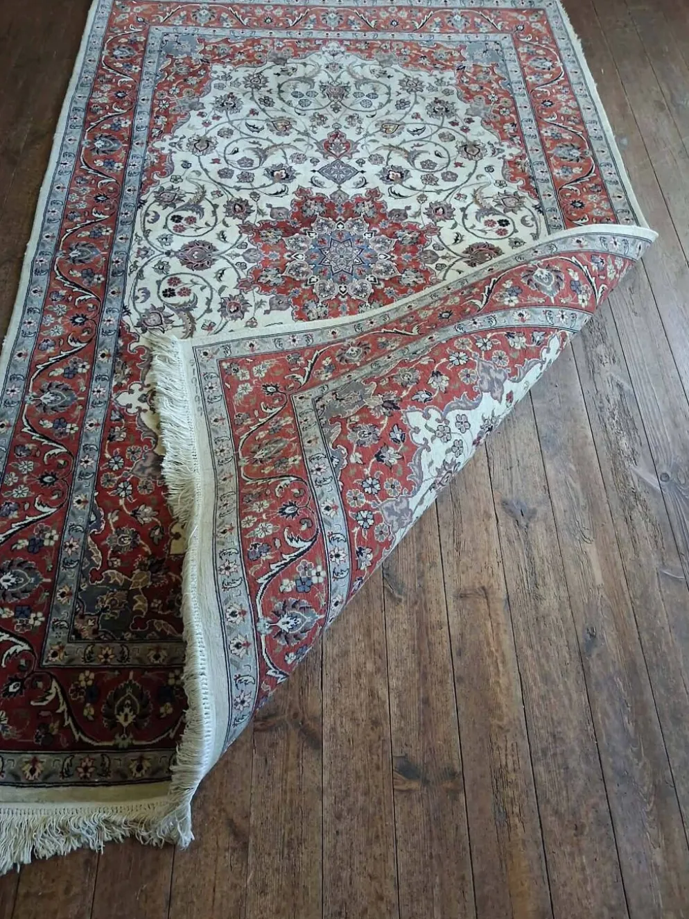 Tapis Indo Tabriz fait main 246x158cm
