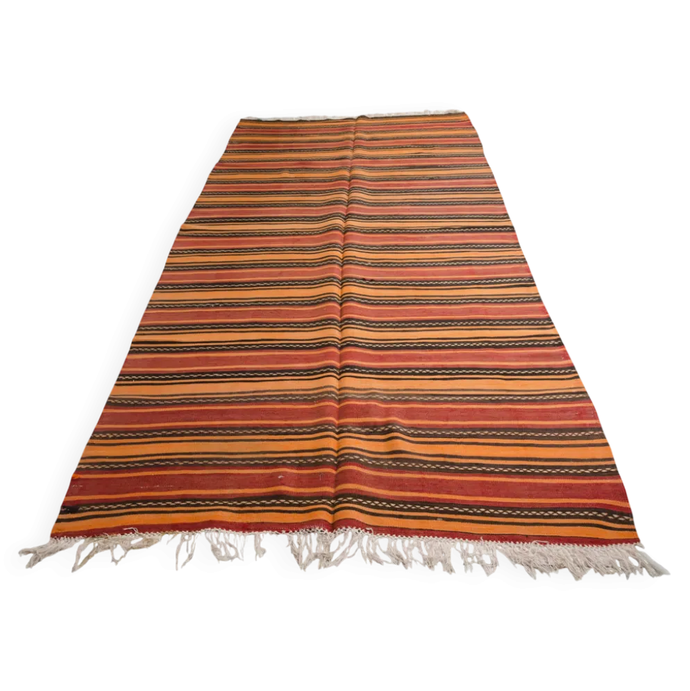Tapis kilim anatolien vintage rayé extra long – 337 x 139 cm – sku 134