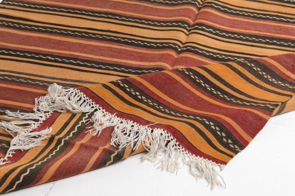 Tapis kilim anatolien vintage rayé extra long – 337 x 139 cm – sku 134