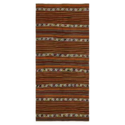 Tapis kilim anatolien vintage fait main turc 155 cm x 335 cm