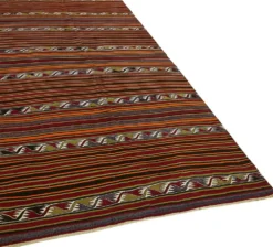 Tapis kilim anatolien vintage fait main turc 155 cm x 335 cm
