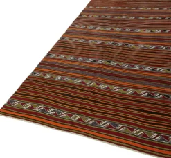 Tapis kilim anatolien vintage fait main turc 155 cm x 335 cm