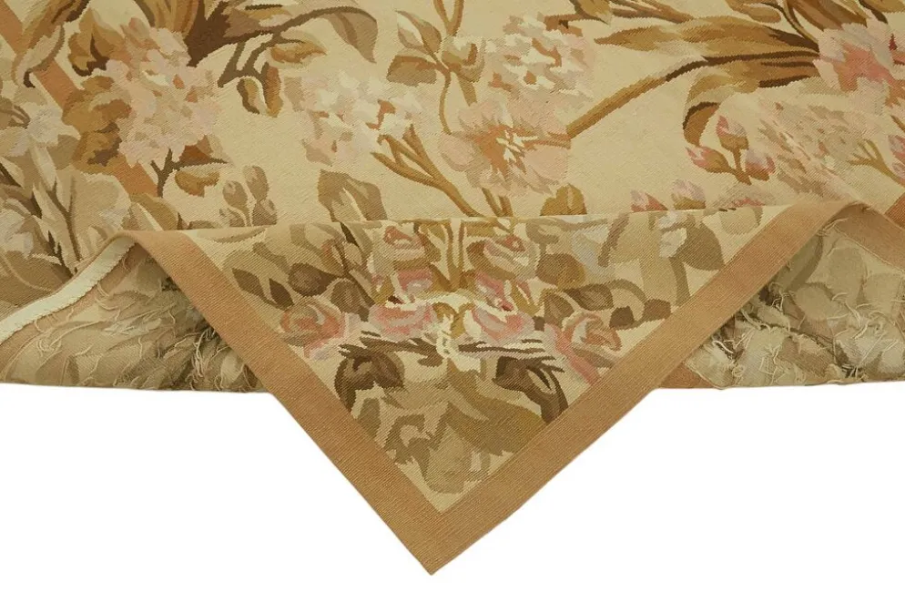 Tapis kilim aubusson vintage européen fait main 177 cm x 273 cm