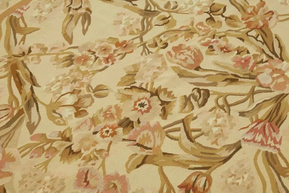Tapis kilim aubusson vintage européen fait main 177 cm x 273 cm