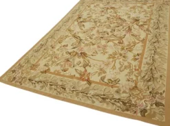 Tapis kilim aubusson vintage européen fait main 177 cm x 273 cm