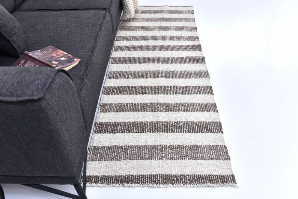 Tapis kilim de couloir, tapis kilim en laine 207x72 cm, tapis en laine naturelle