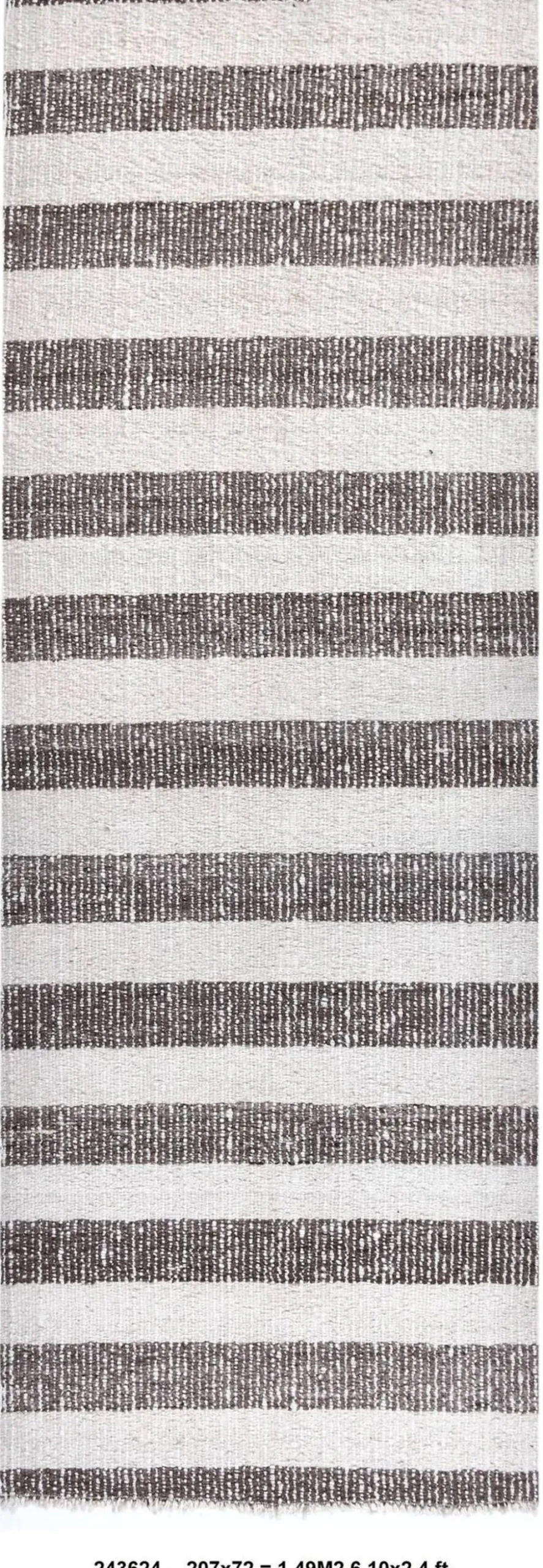 Tapis kilim de couloir, tapis kilim en laine 207x72 cm, tapis en laine naturelle