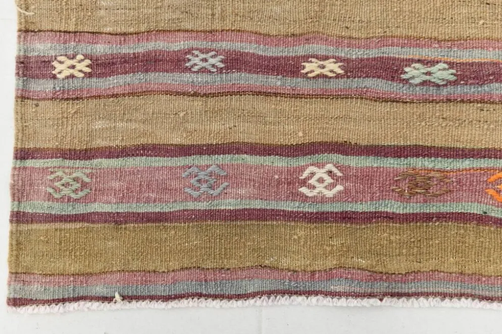 Tapis Kilim en laine vintage, 148 x 191 cm, décoration murale unique