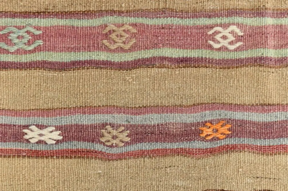 Tapis Kilim en laine vintage, 148 x 191 cm, décoration murale unique