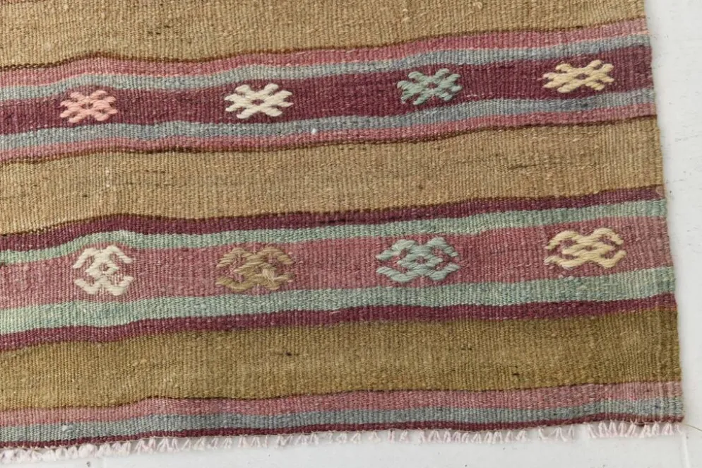 Tapis Kilim en laine vintage, 148 x 191 cm, décoration murale unique