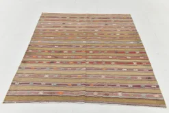 Tapis Kilim en laine vintage, 148 x 191 cm, décoration murale unique