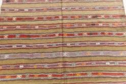 Tapis Kilim en laine vintage, 148 x 191 cm, décoration murale unique