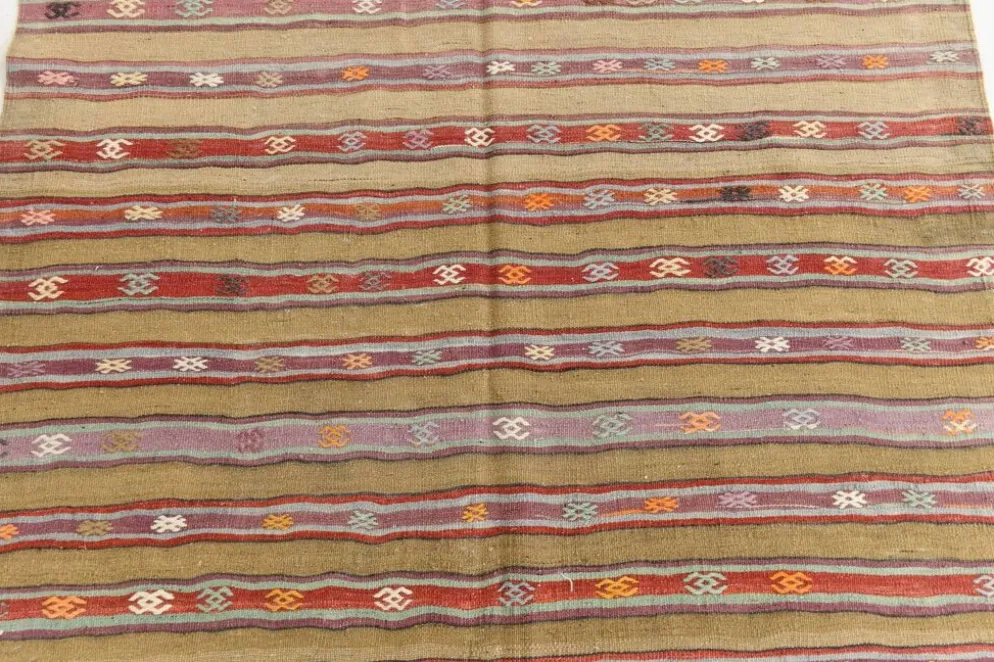 Tapis Kilim en laine vintage, 148 x 191 cm, décoration murale unique