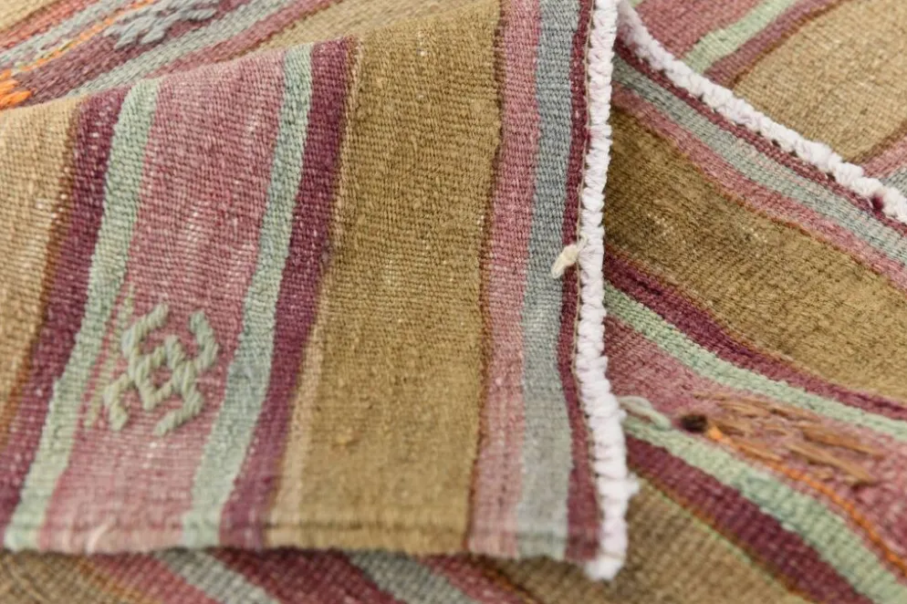 Tapis Kilim en laine vintage, 148 x 191 cm, décoration murale unique