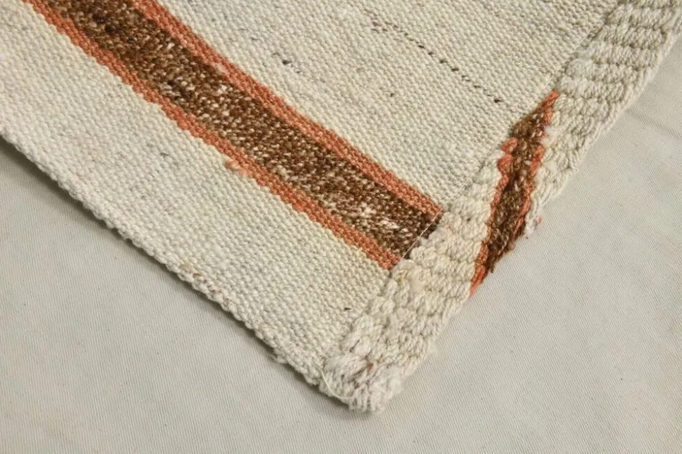 Tapis Kilim marron et beige 2x8, 71x260 cm