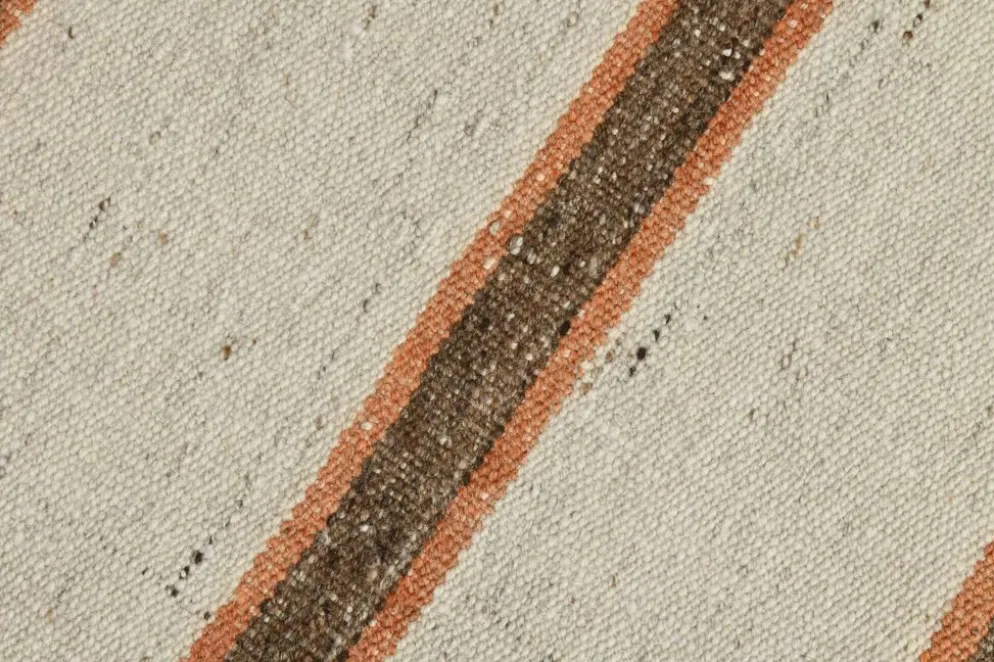 Tapis Kilim marron et beige 2x8, 71x260 cm