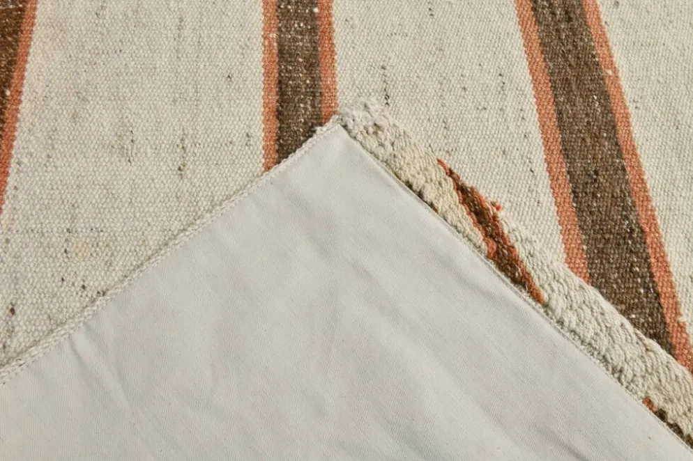 Tapis Kilim marron et beige 2x8, 71x260 cm