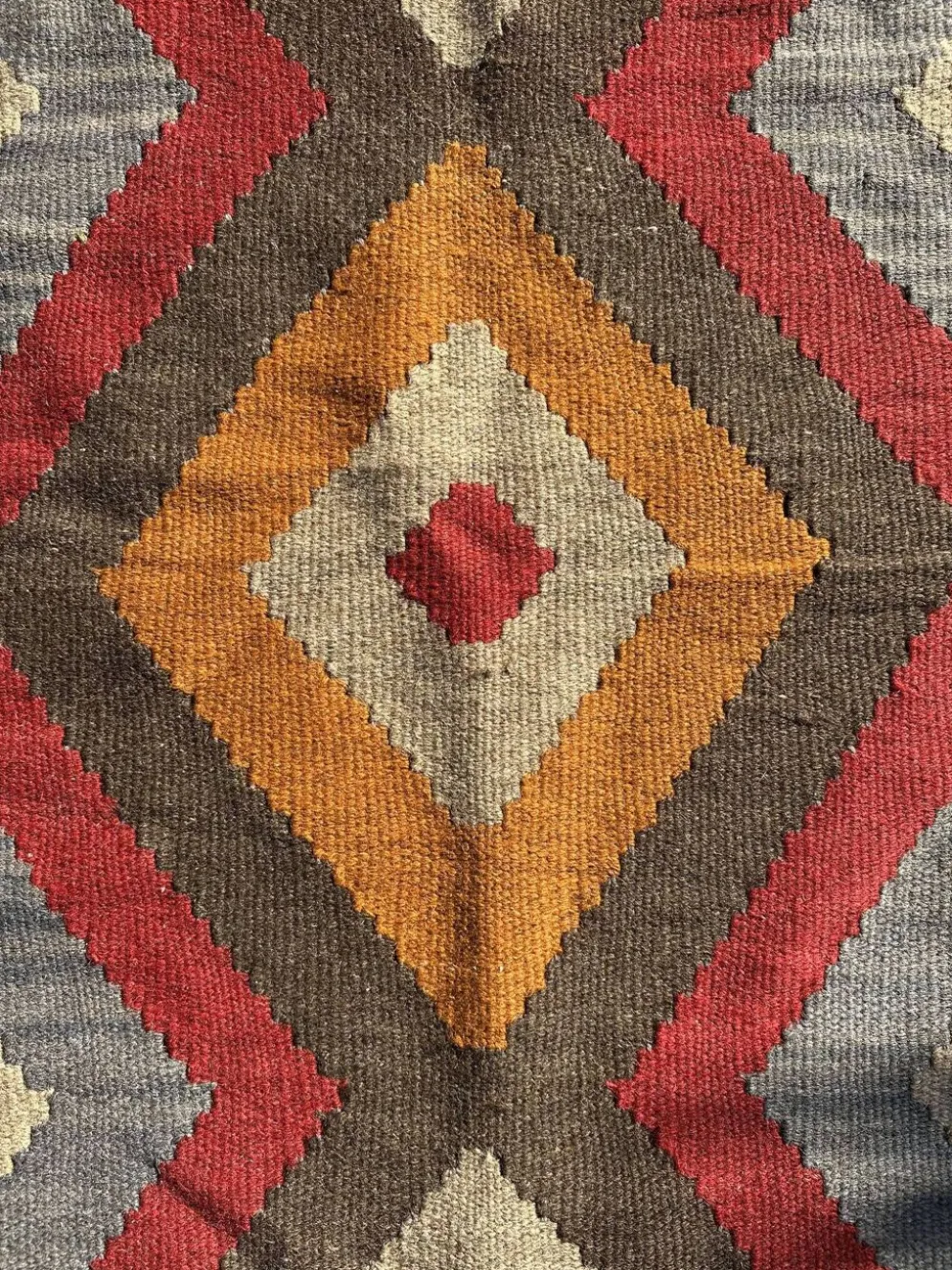 Tapis kilim multicolore. Turquie, années 70