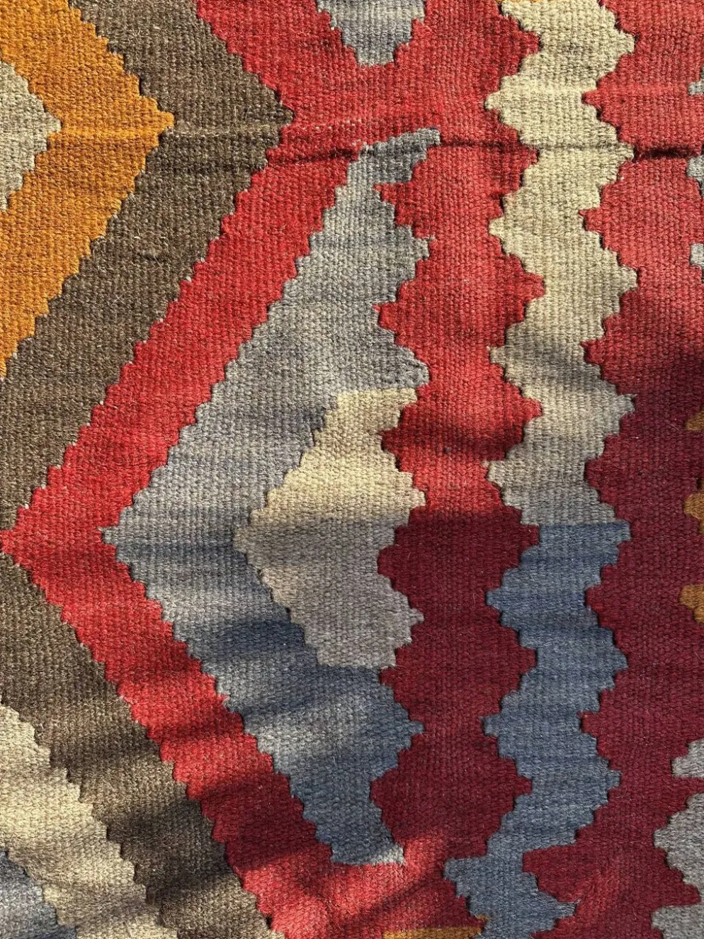 Tapis kilim multicolore. Turquie, années 70