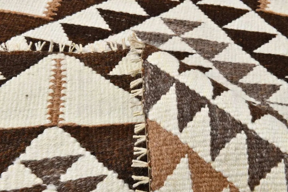 Tapis Kilim persan marron beige 3x10, 97x324 cm