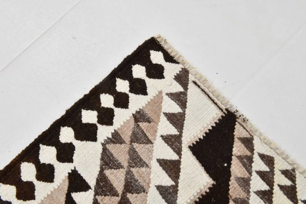 Tapis Kilim persan marron beige 3x10, 97x324 cm